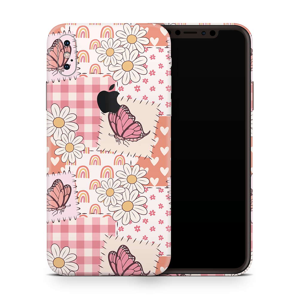 Blush Patchwork Apple iPhone Skins