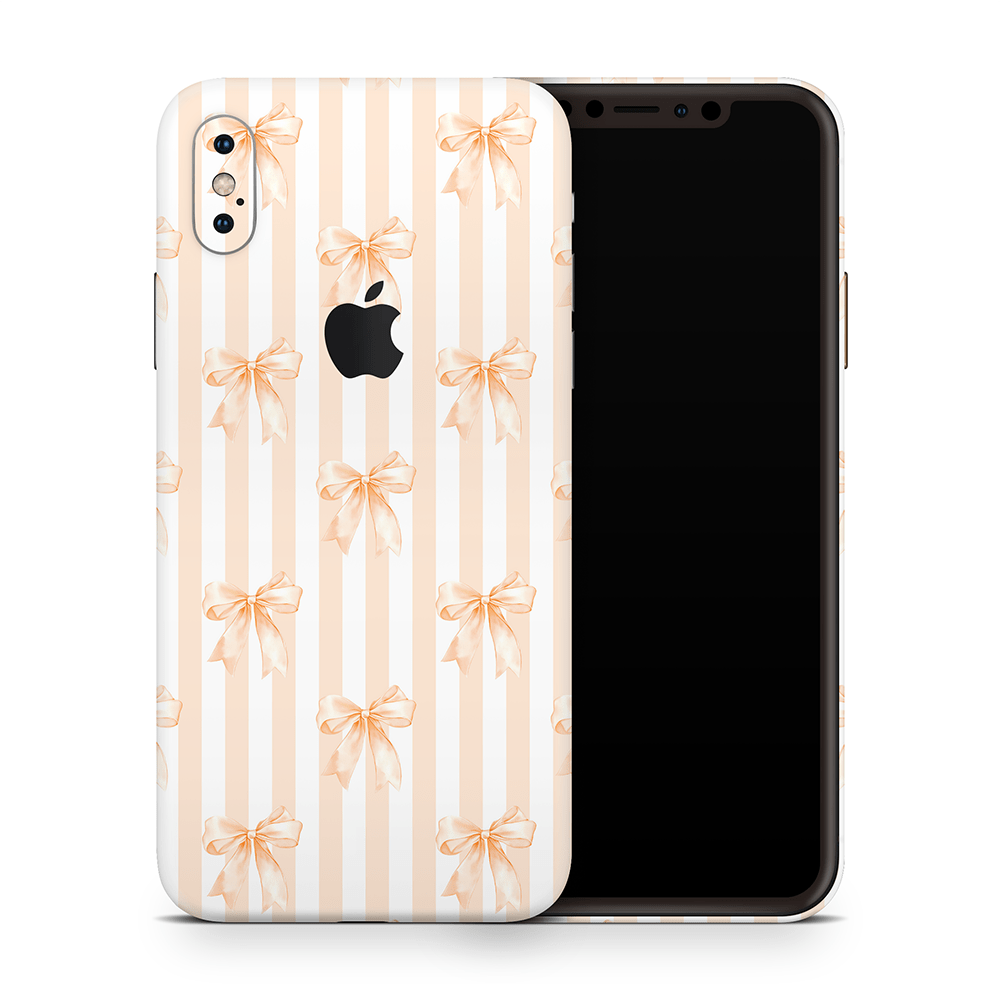 Apricot Bows Apple iPhone Skins