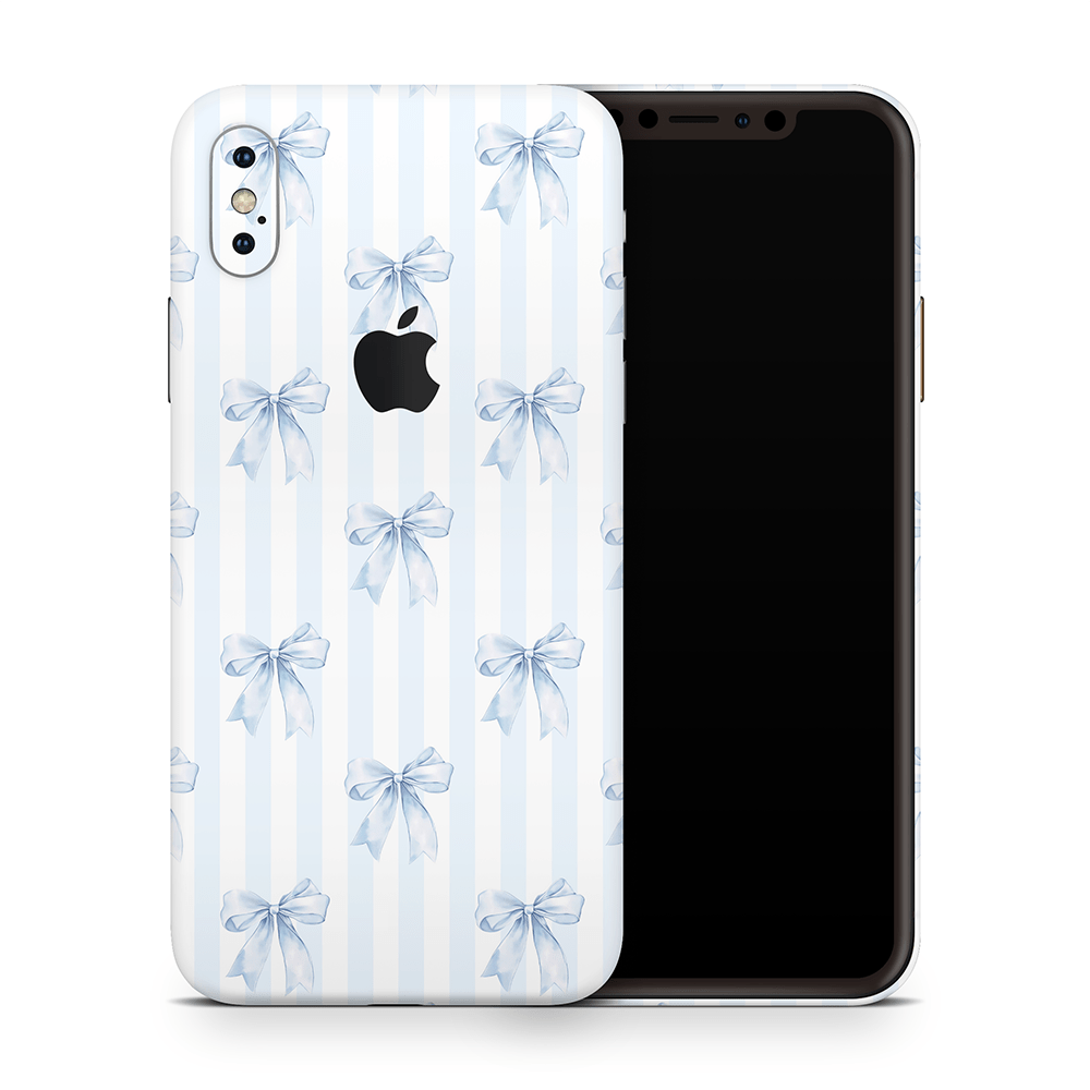 Sky Blue Bows Apple iPhone Skins