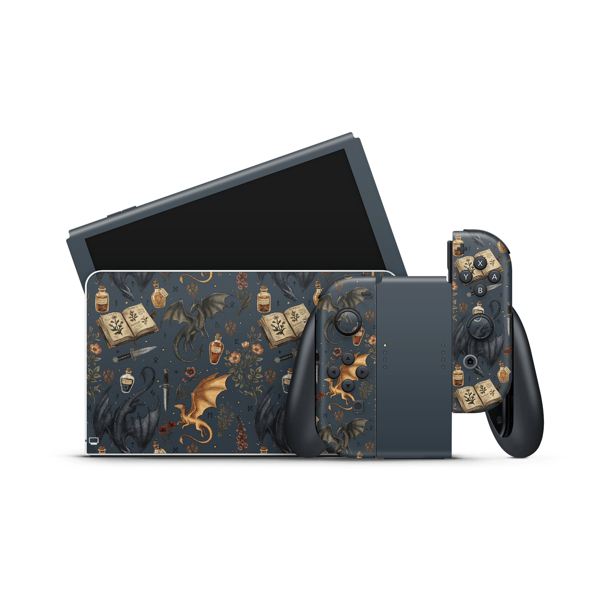 Midnight Dragons Nintendo Switch OLED Decal Skin
