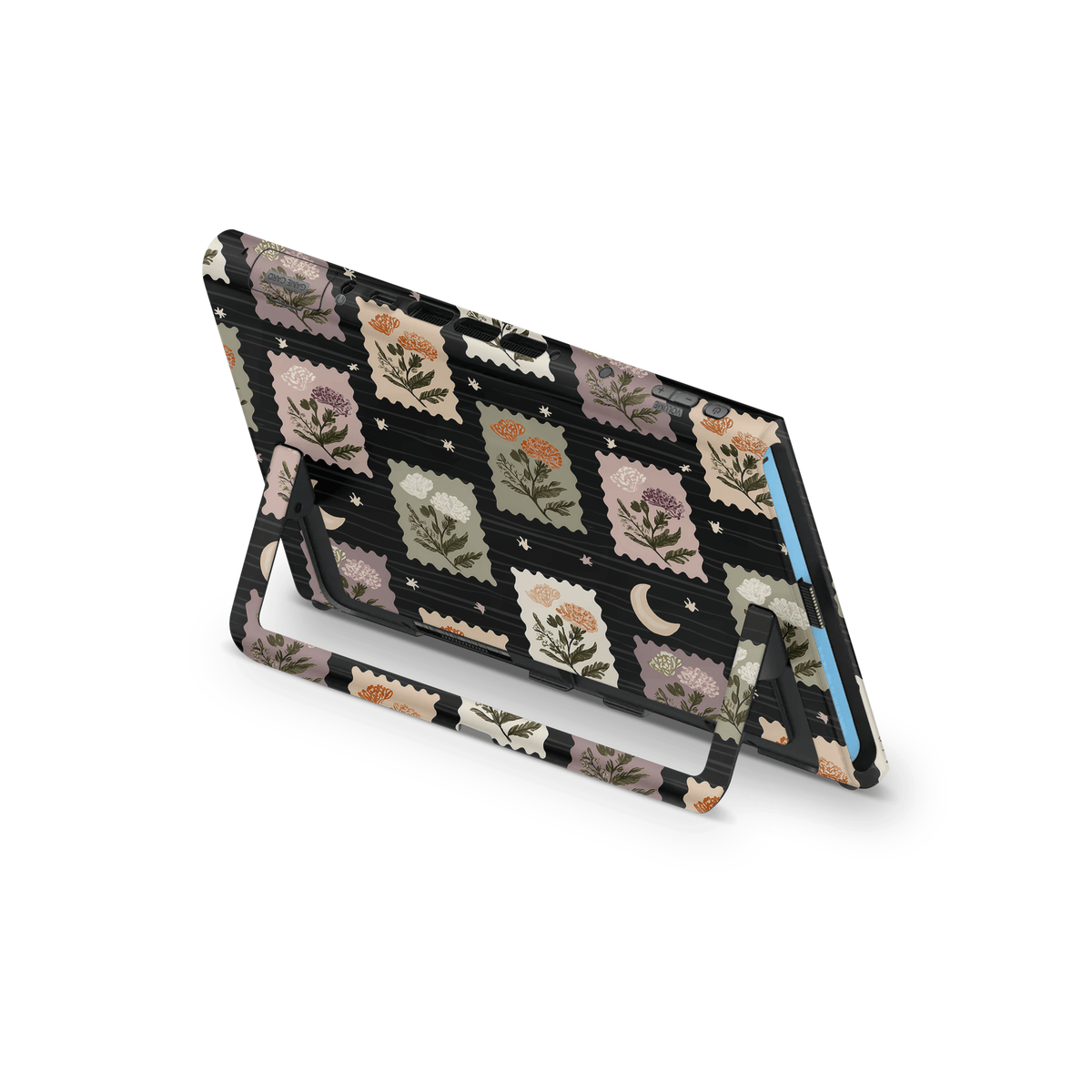 Midnight Floral Stamps Nintendo Switch 2 Decal Skin