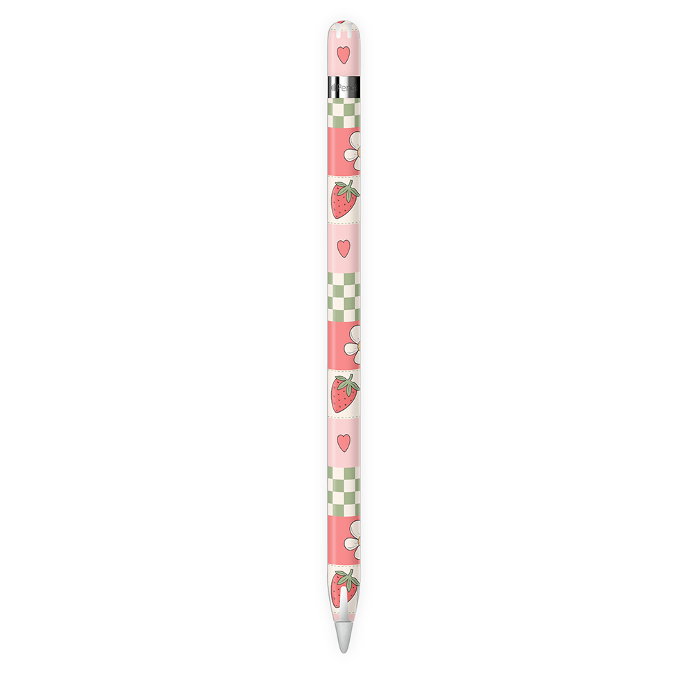 Strawberry Patchwork Apple Pencil Skins