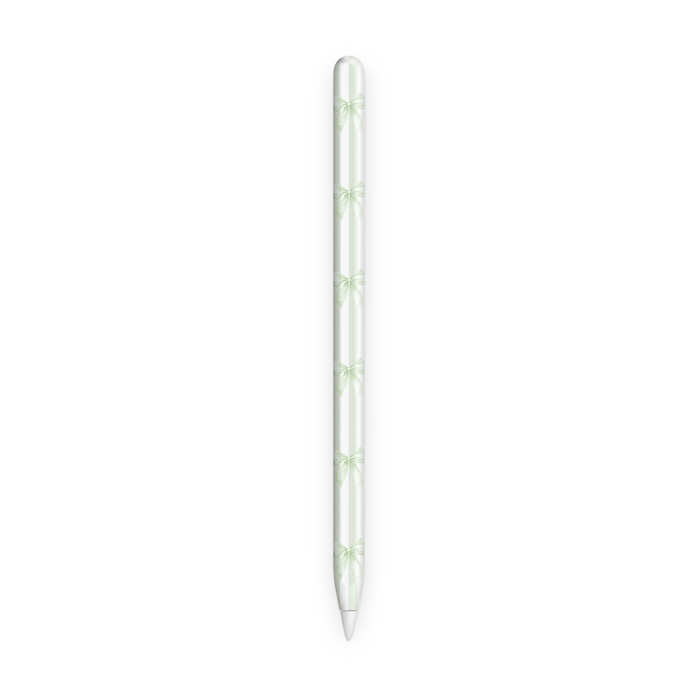Soft Green Bows Apple Pencil Skins