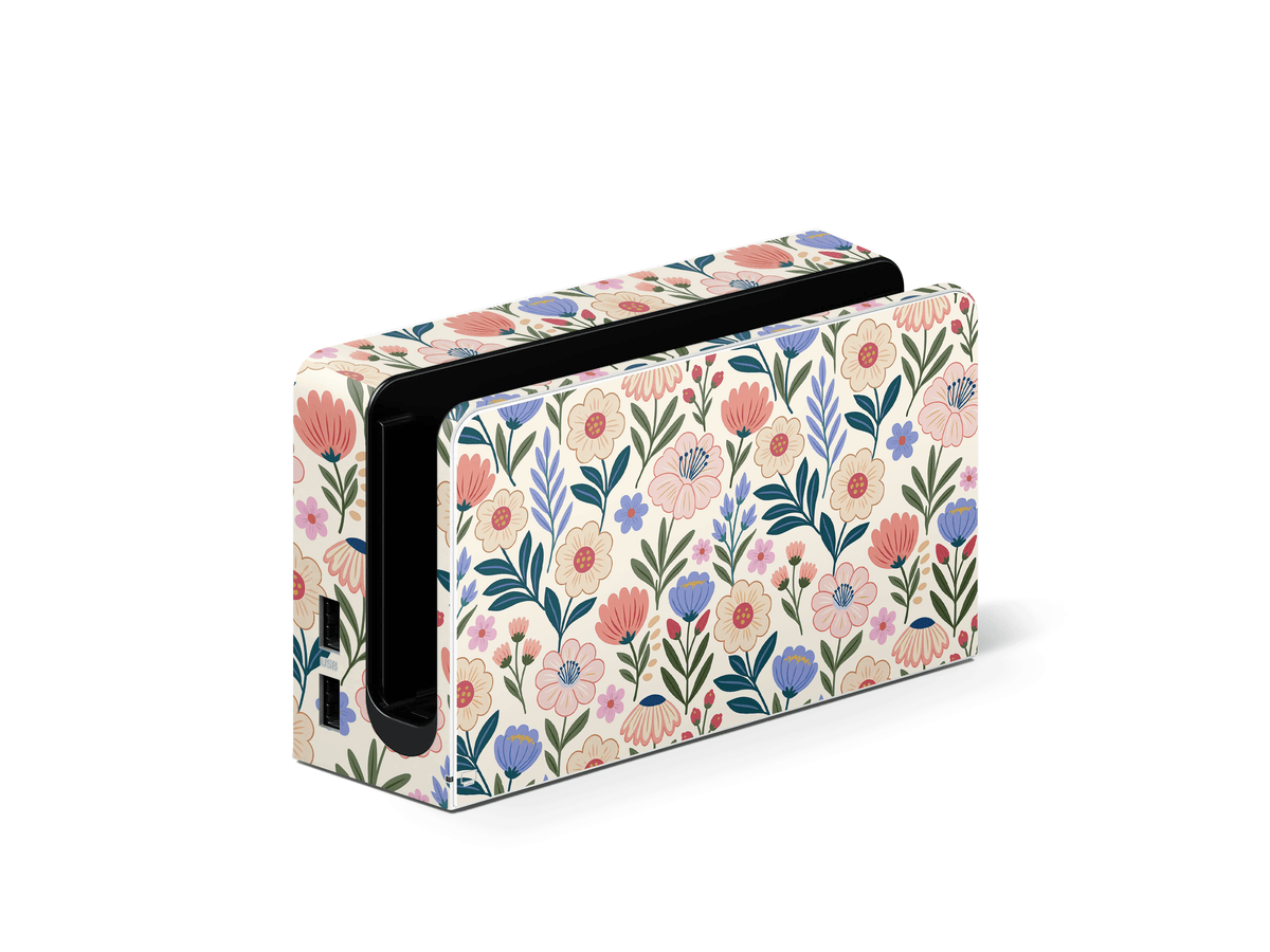 Sunset Wildflowers Nintendo Switch OLED Decal Skin