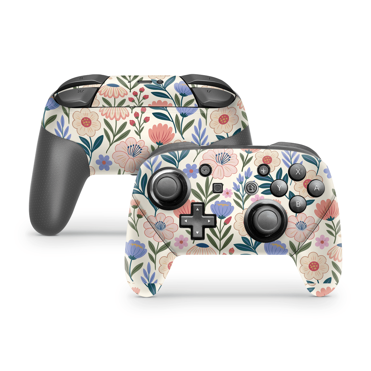 Sunset Wildflowers Nintendo Switch Pro Controller Decal Skins