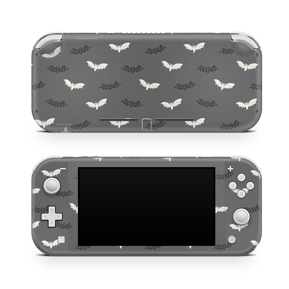 Phantom Bats Grey Nintendo Switch Lite Skin