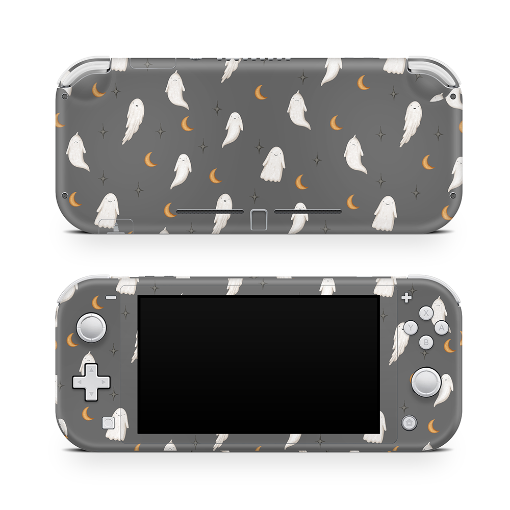 Haunting Wisps Grey Nintendo Switch Lite Skin