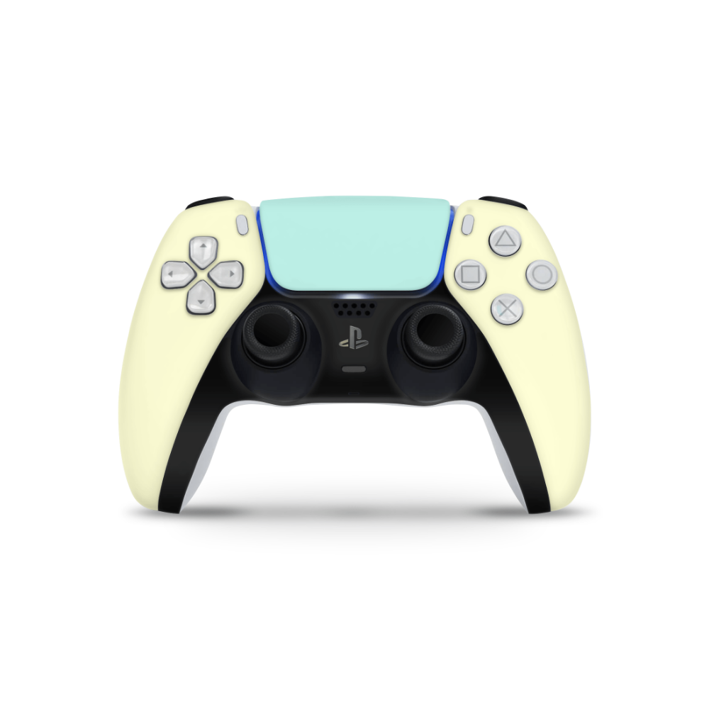 Yellow Mint Retro Pastels PS5 Controller Skin