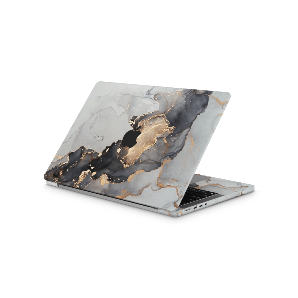 Black Marble Apple MacBook Skins