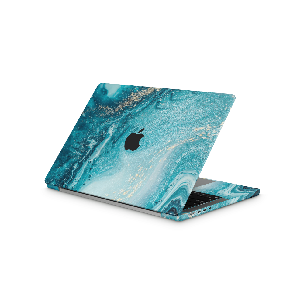 Aqua Beach Apple MacBook Skins