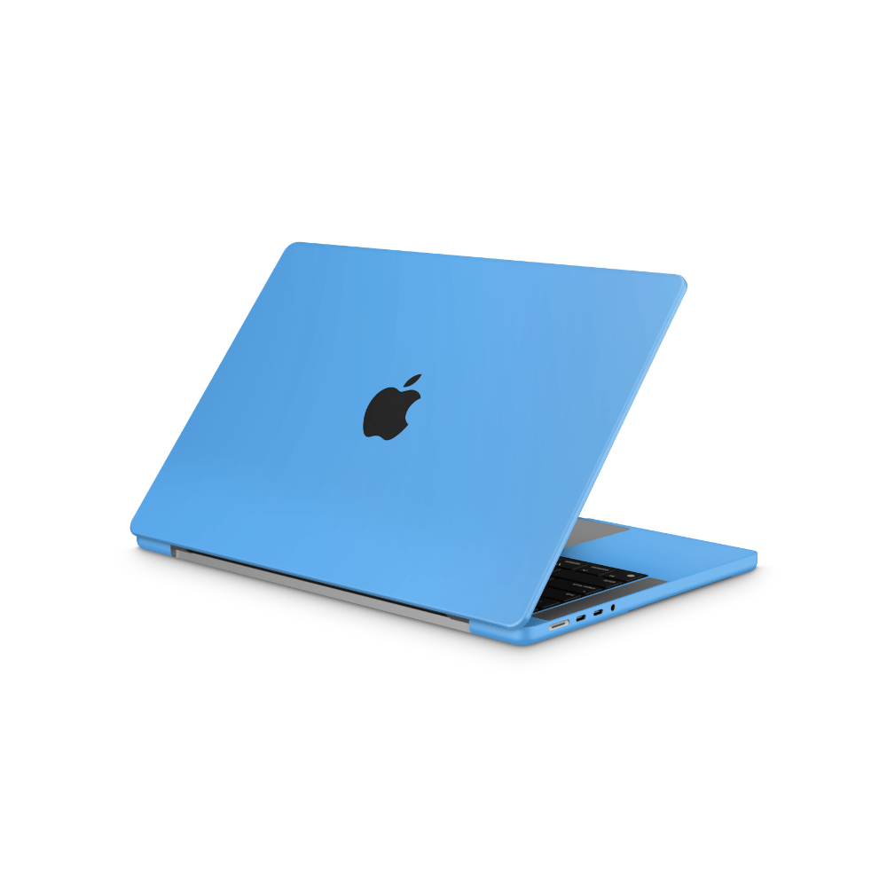 Electric Blue Apple MacBook Skins
