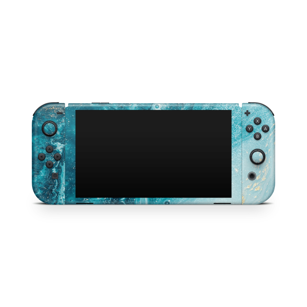 Aqua Beach Nintendo Switch OLED Skin