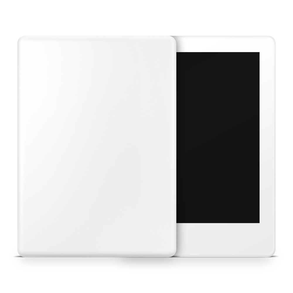 Crisp White Amazon Kindle Skins