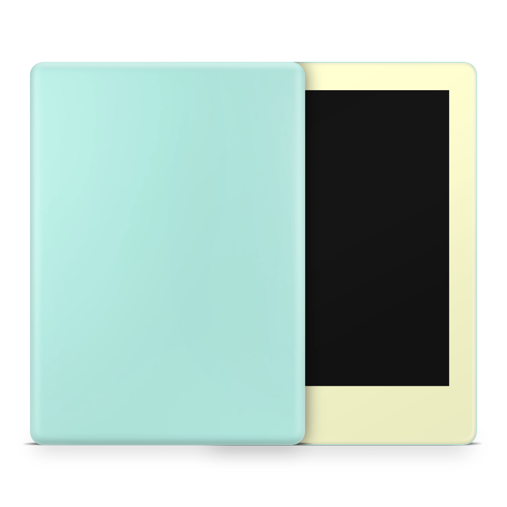 Yellow Mint Retro Pastels Amazon Kindle Skins