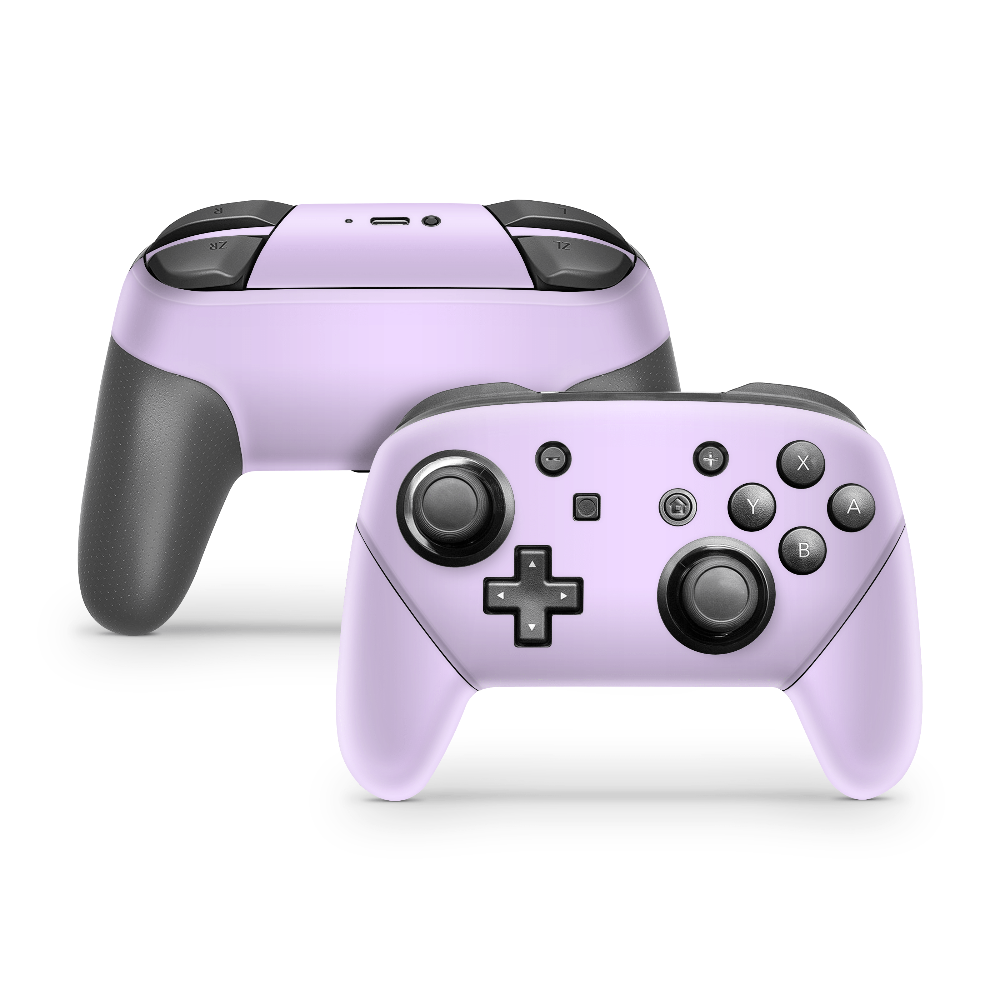 Pastel Lilac Nintendo Switch Pro Controller Skin