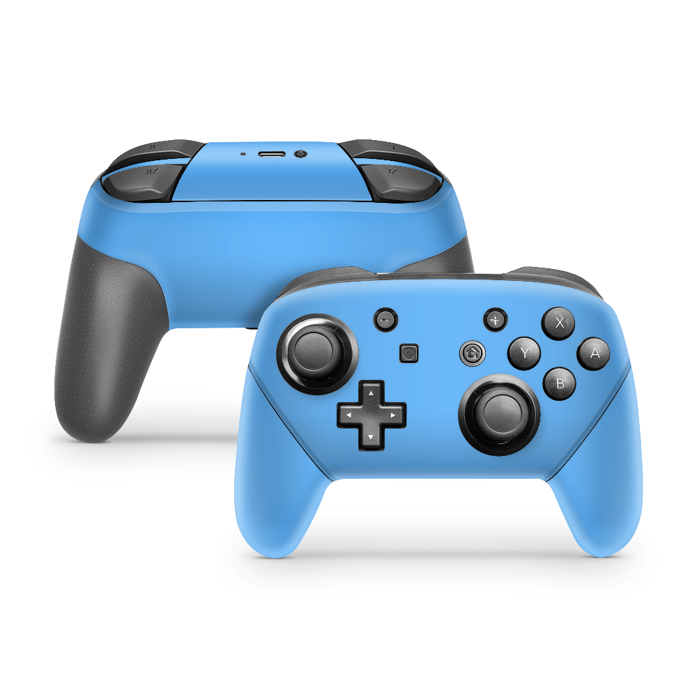 Electric Blue Nintendo Switch Pro Controller Skin