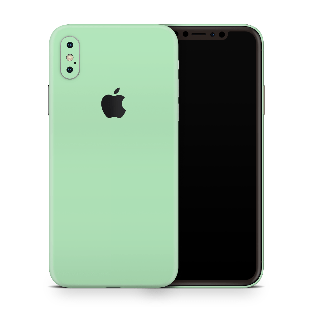 Pastel Green Apple iPhone Skins