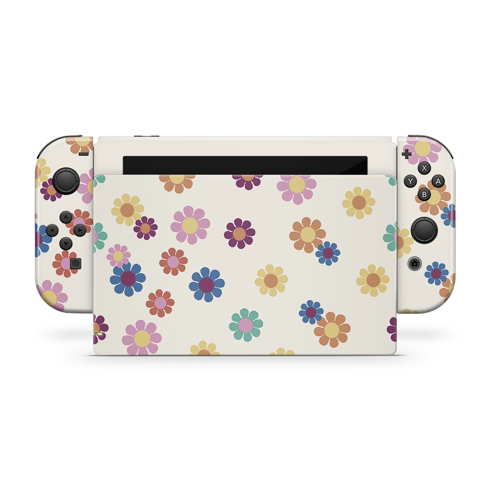 Rainbow Daisies Nintendo Switch Skin
