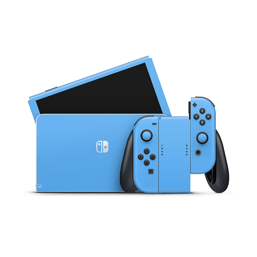 Electric Blue Nintendo Switch OLED Skin